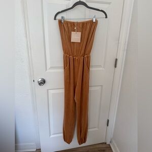 Kittenish Women orange velvet Jumpsuit